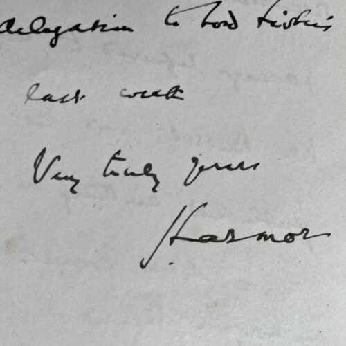 Lettre du mathématicien irlandais Joseph Larmor à Paul Appell