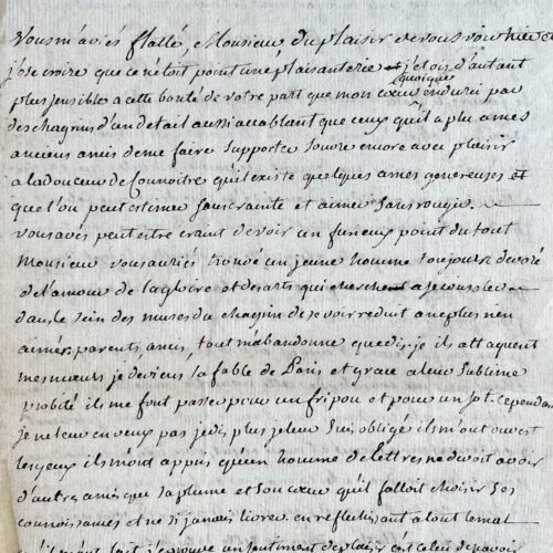 Poinsinet le Jeune demande des conseils au poète Baculard d'Arnaud – vue 2