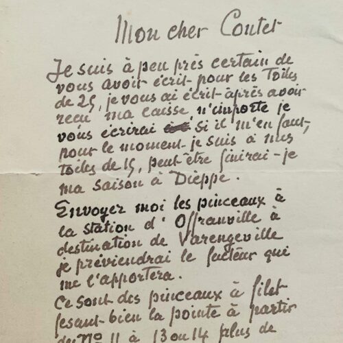 Camille Pissarro commande des pinceaux et des toiles à son marchand de couleurs – vue 2