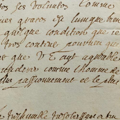 Belle lettre d'Abel Servien à Mazarin écrite de Münster durant la négociation du Traité de Westphalie – vue 2