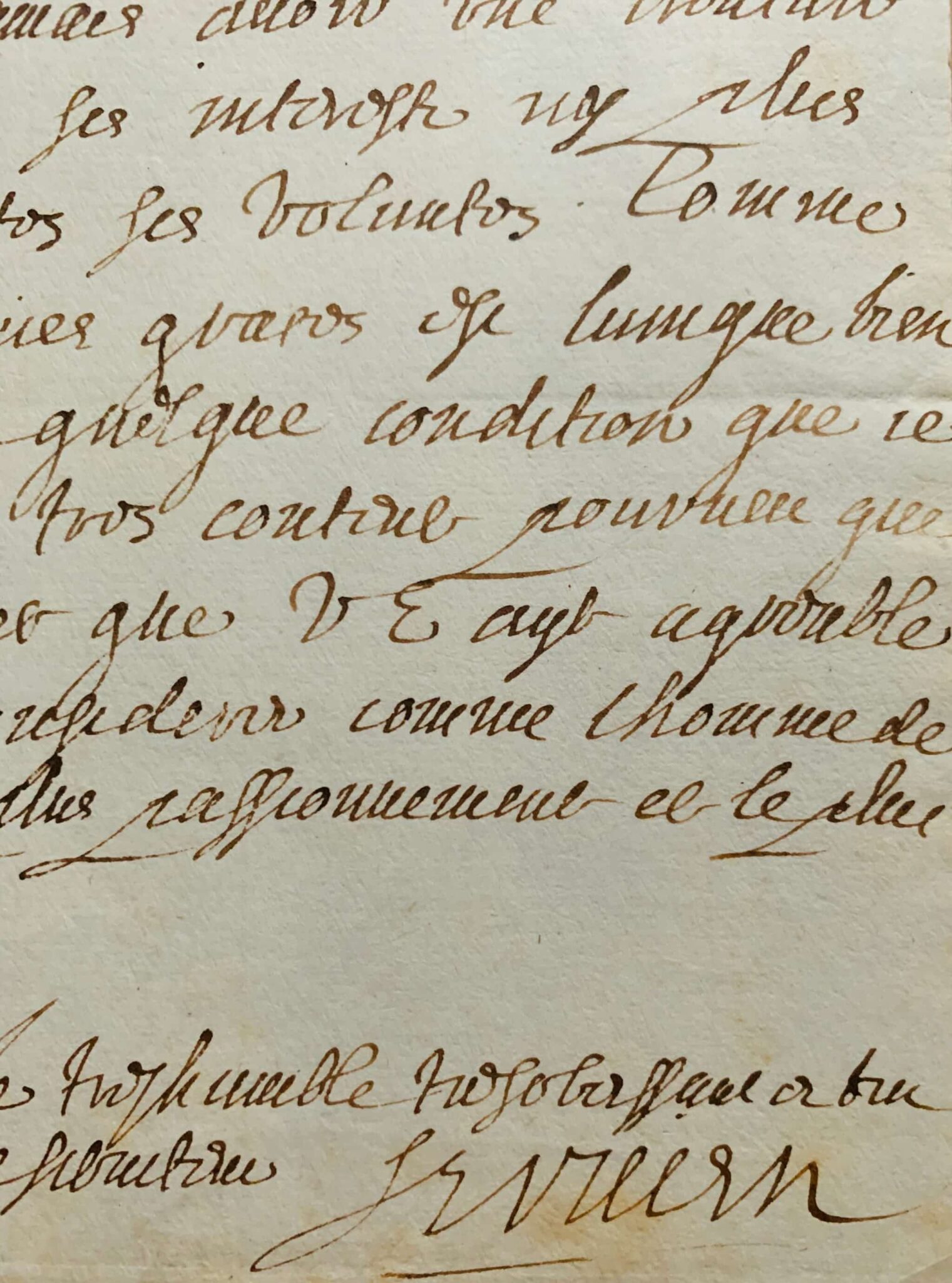 Belle lettre d'Abel Servien à Mazarin écrite de Münster durant la négociation du Traité de Westphalie – vue 2 Belle lettre d'Abel Servien à Mazarin écrite de Münster durant la négociation du Traité de Westphalie – vue 2