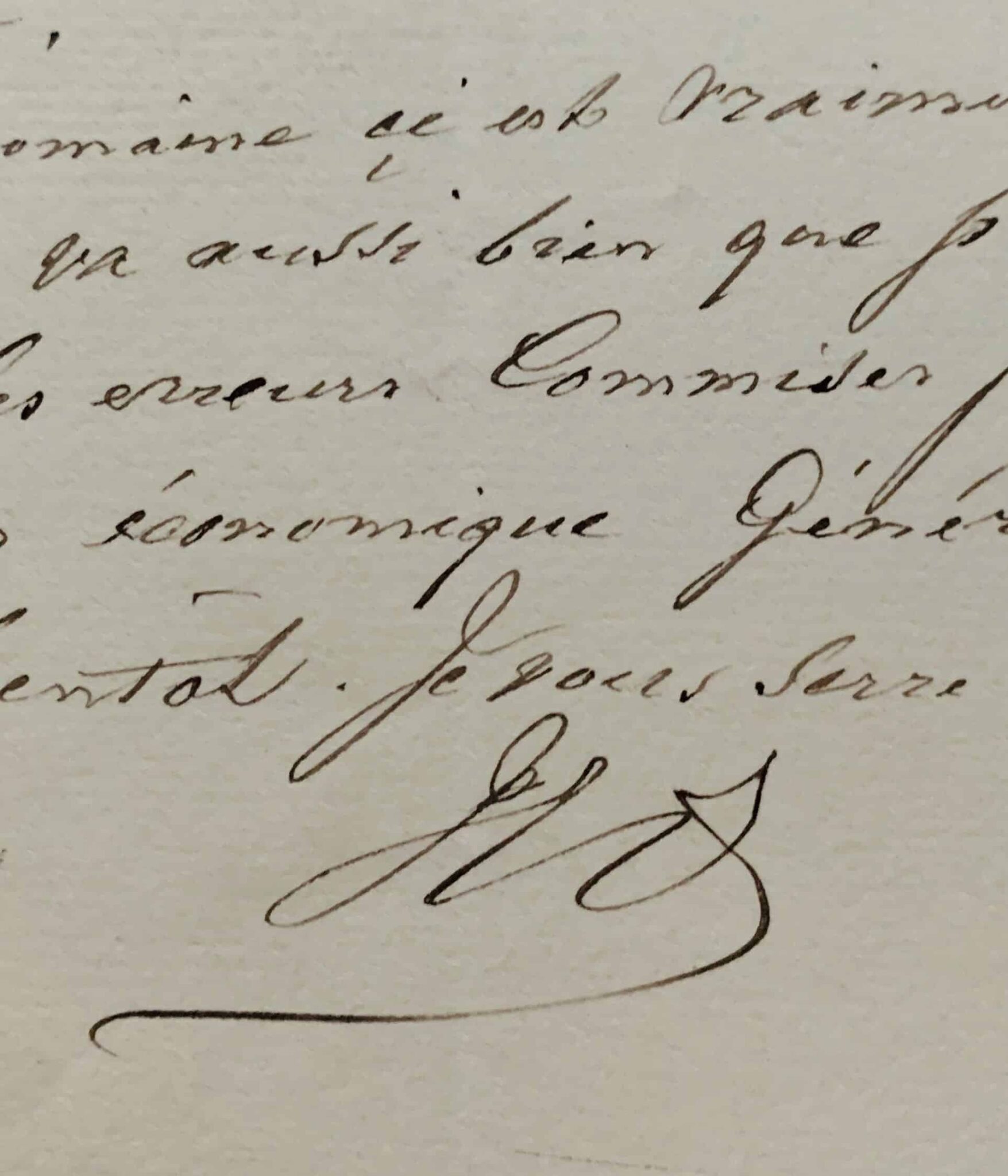 La dernière lettre du duc d’Aumale ?