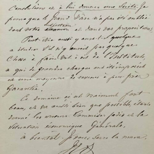 La dernière lettre du duc d'Aumale ? – vue 2