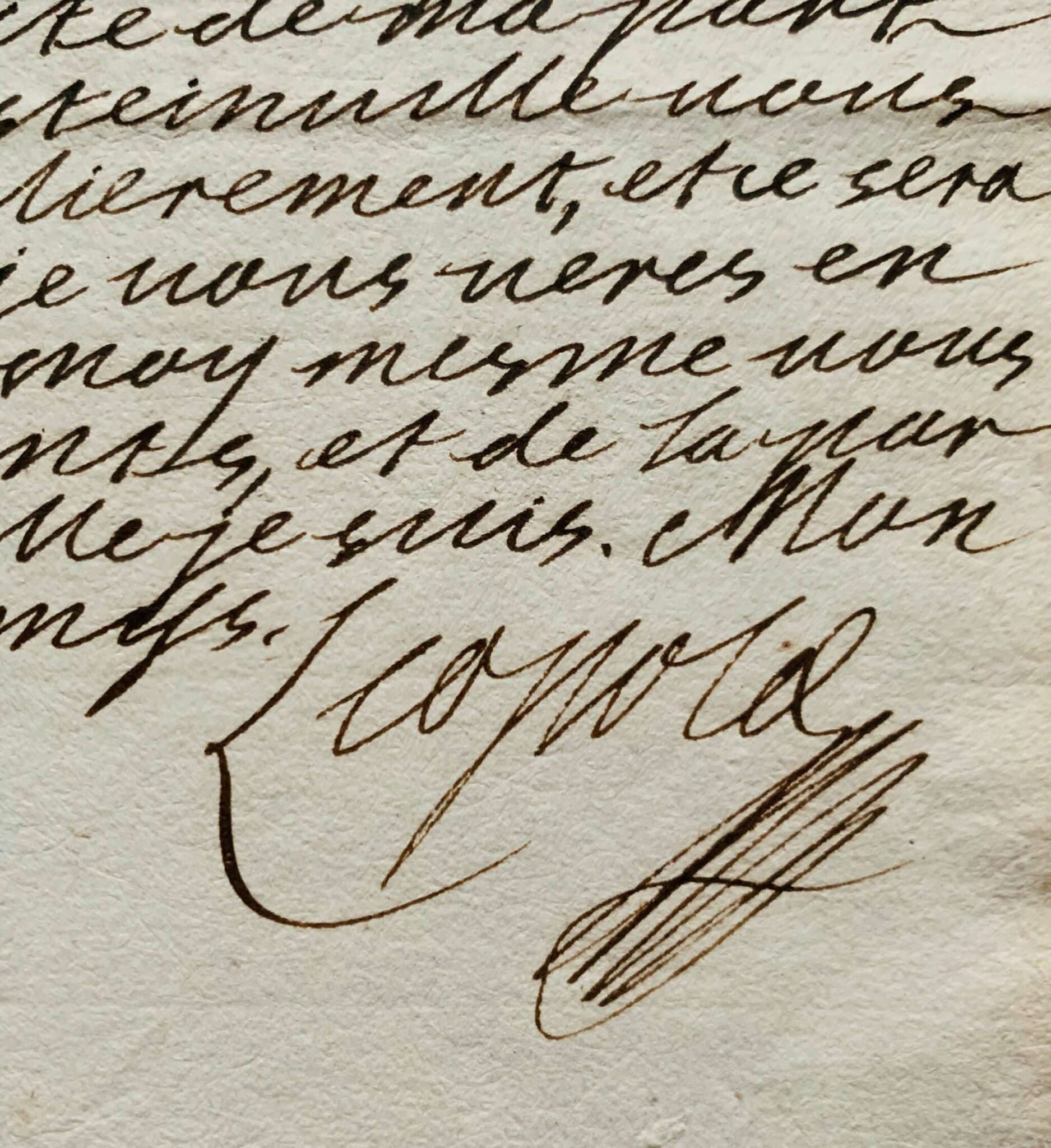 Belle lettre entièrement autographe du duc Léopold 1er de Lorraine