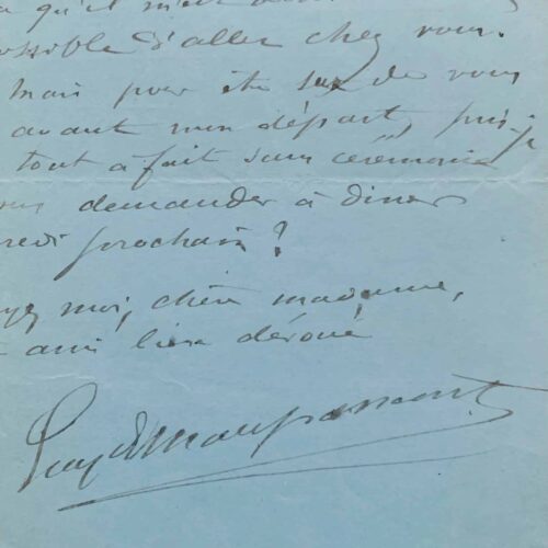 Maupassant arranges a meeting with Caroline Commanville, Flaubert's niece