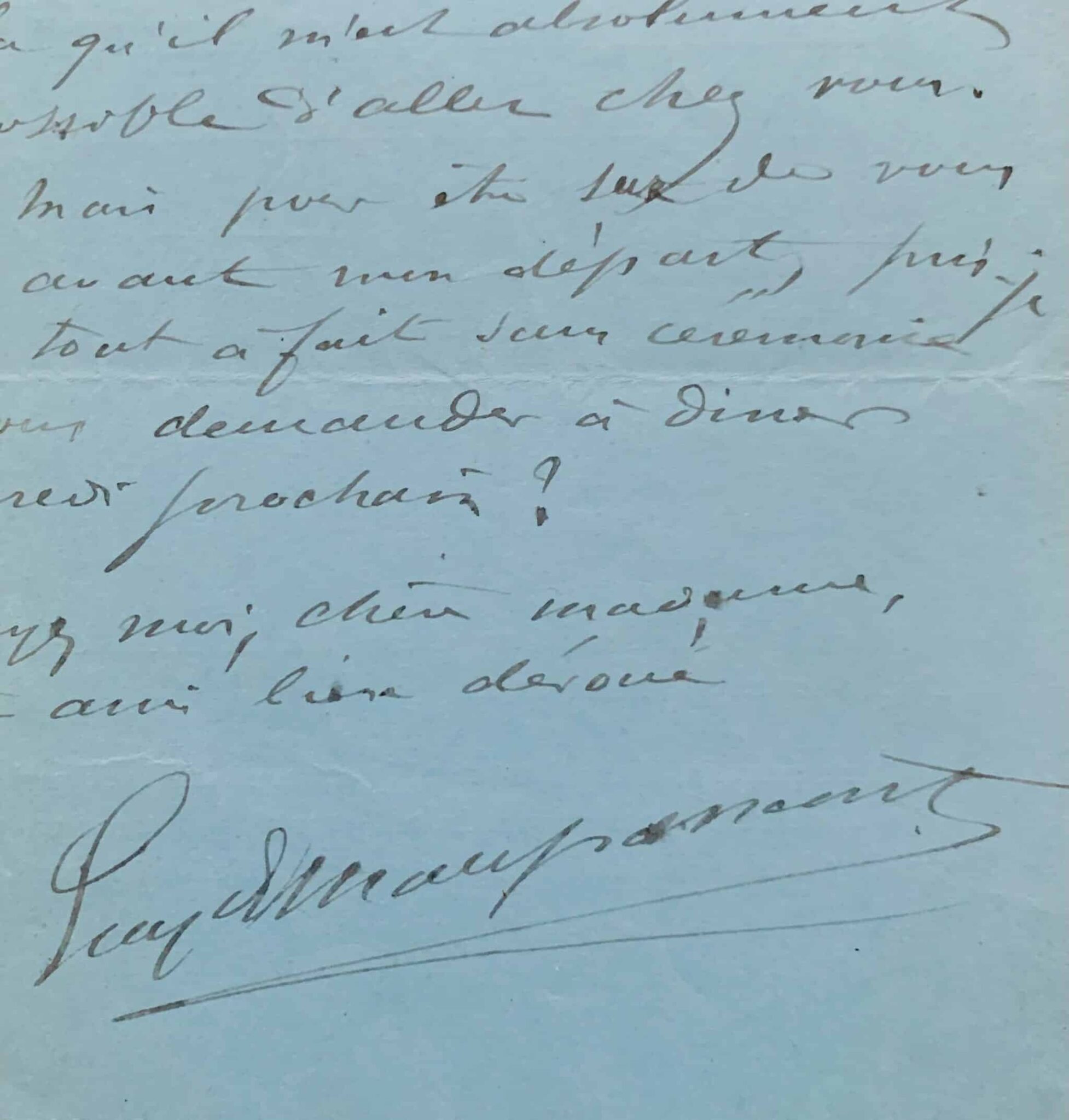 Maupassant donne rendez-vous à Caroline Commanville, la nièce de Flaubert
