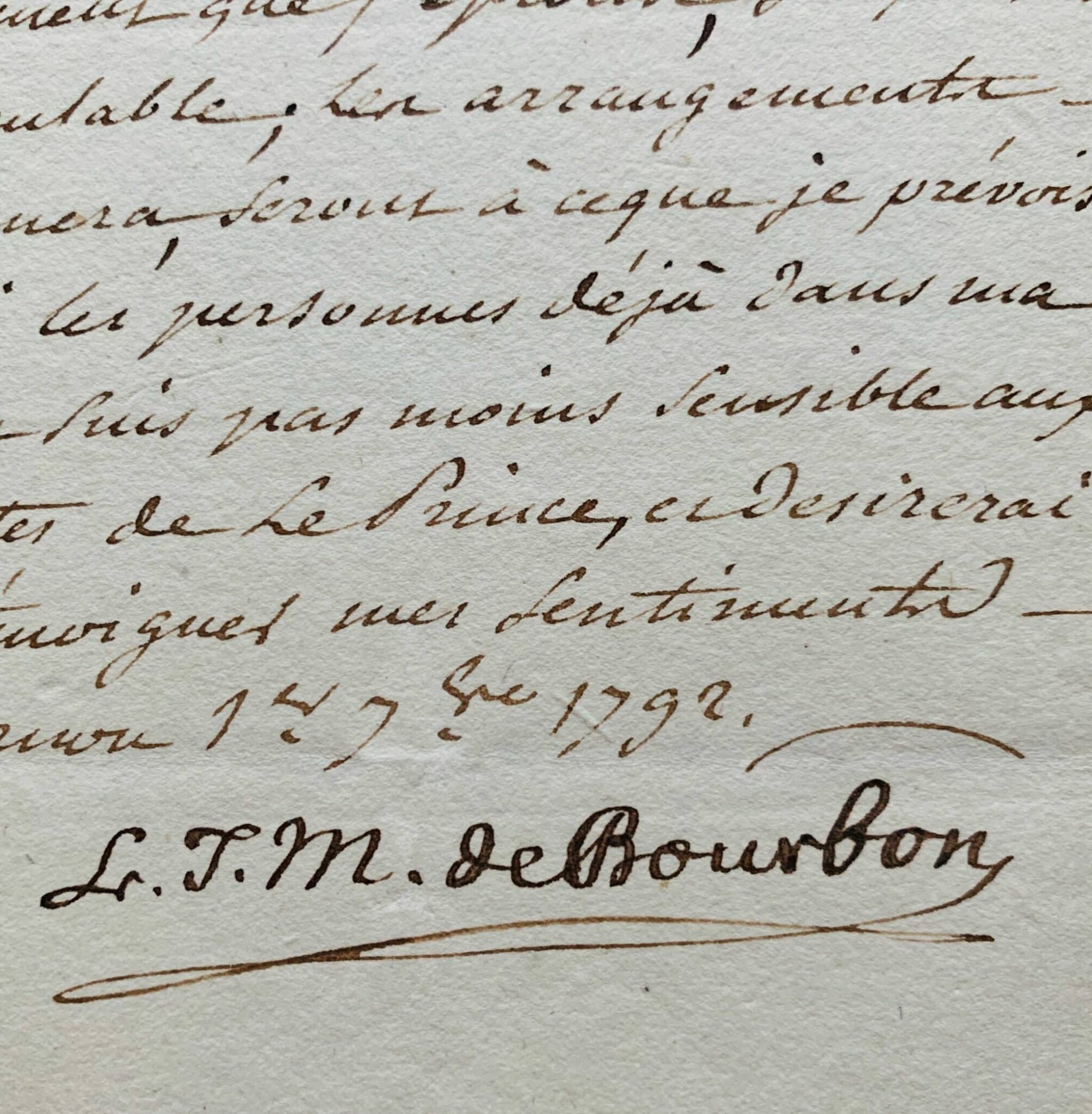 Le duc de Penthièvre fait une perte incalculable