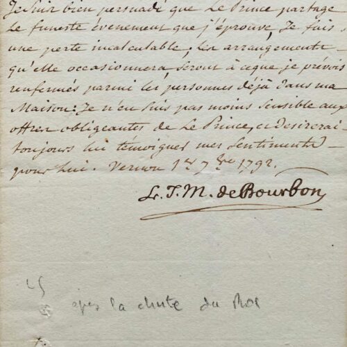 Le duc de Penthièvre fait une perte incalculable – vue 2