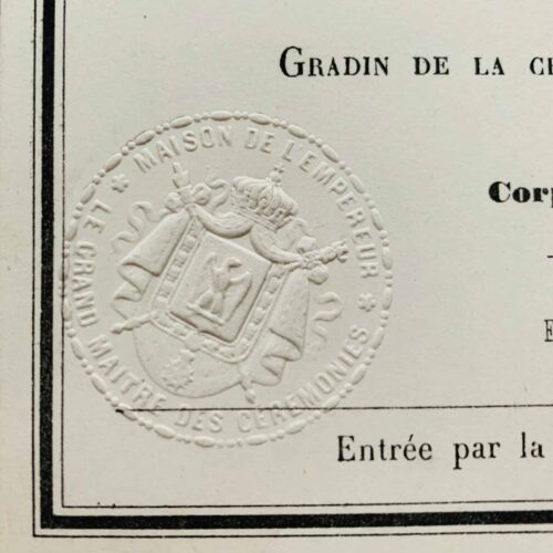 Carte d'invitation au baptême du Prince Impérial