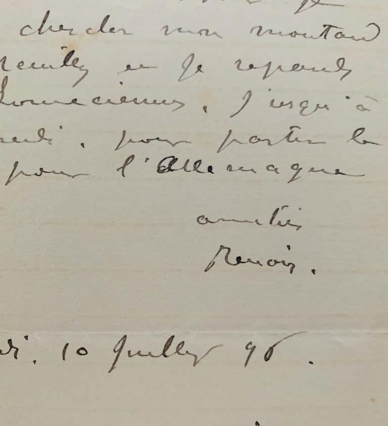 Renoir passe chez Durand-Ruel avant de partir pour l&rsquo;Allemagne