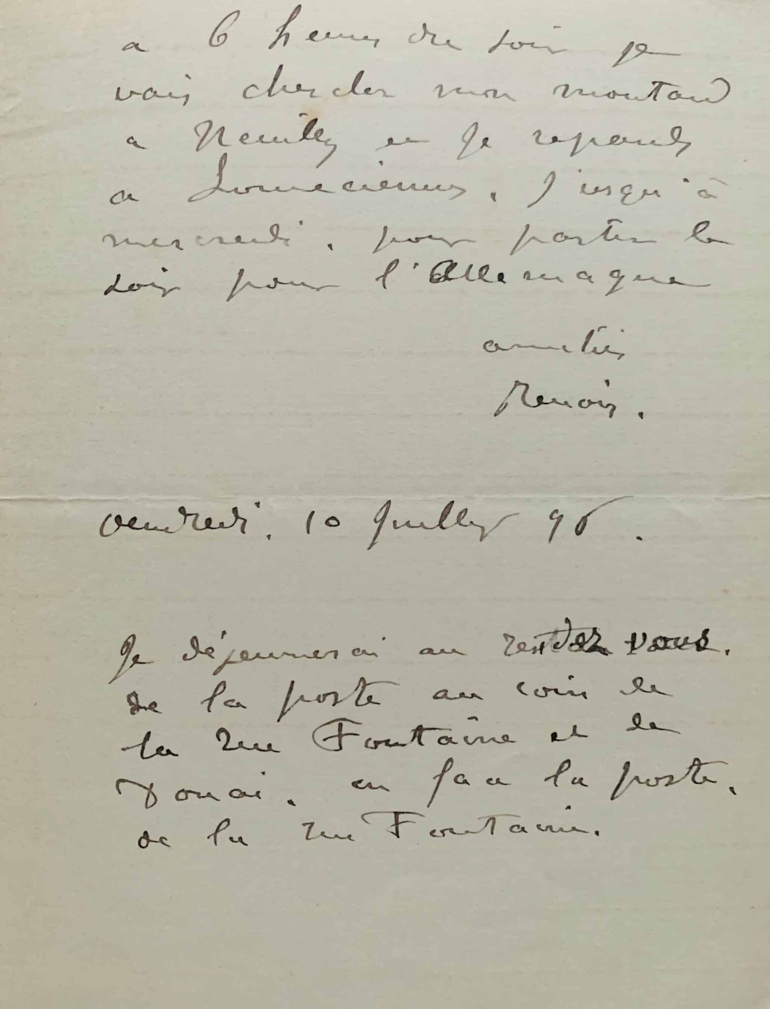 Renoir passe chez Durand-Ruel avant de partir pour l'Allemagne – vue 3 Renoir passe chez Durand-Ruel avant de partir pour l'Allemagne – vue 3
