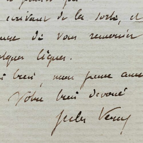 Jules Verne, flatté par les vers écrits en son honneur