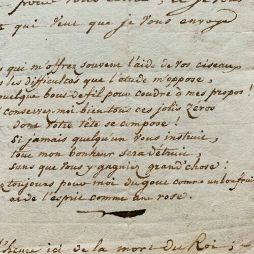 Très rare lettre d'Antoine de Rivarol évoquant la mort de Louis XVI