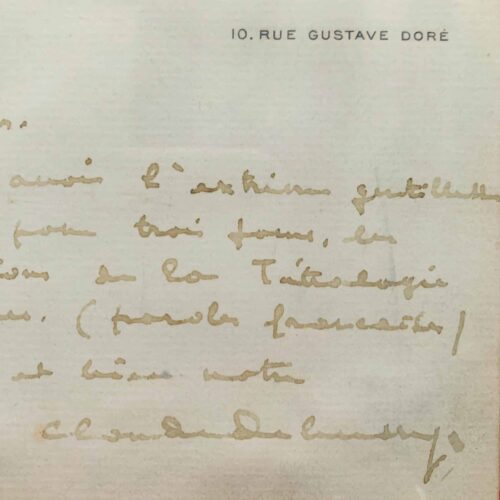 Debussy demande les partitions de la Tétralogie de Wagner