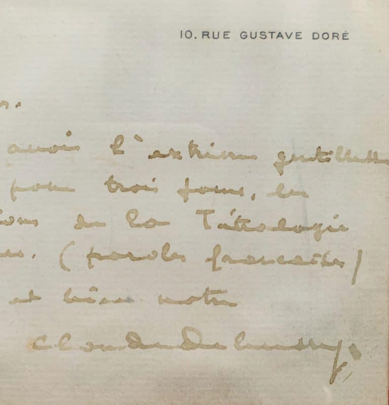 Debussy demande les partitions de la Tétralogie de Wagner