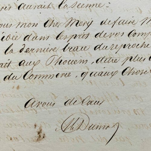 Alexandre Dumas propose à Méry de faire élever la sculpture monumentale du Napoléon de Bartolini sur la promenade du Prado à Marseille