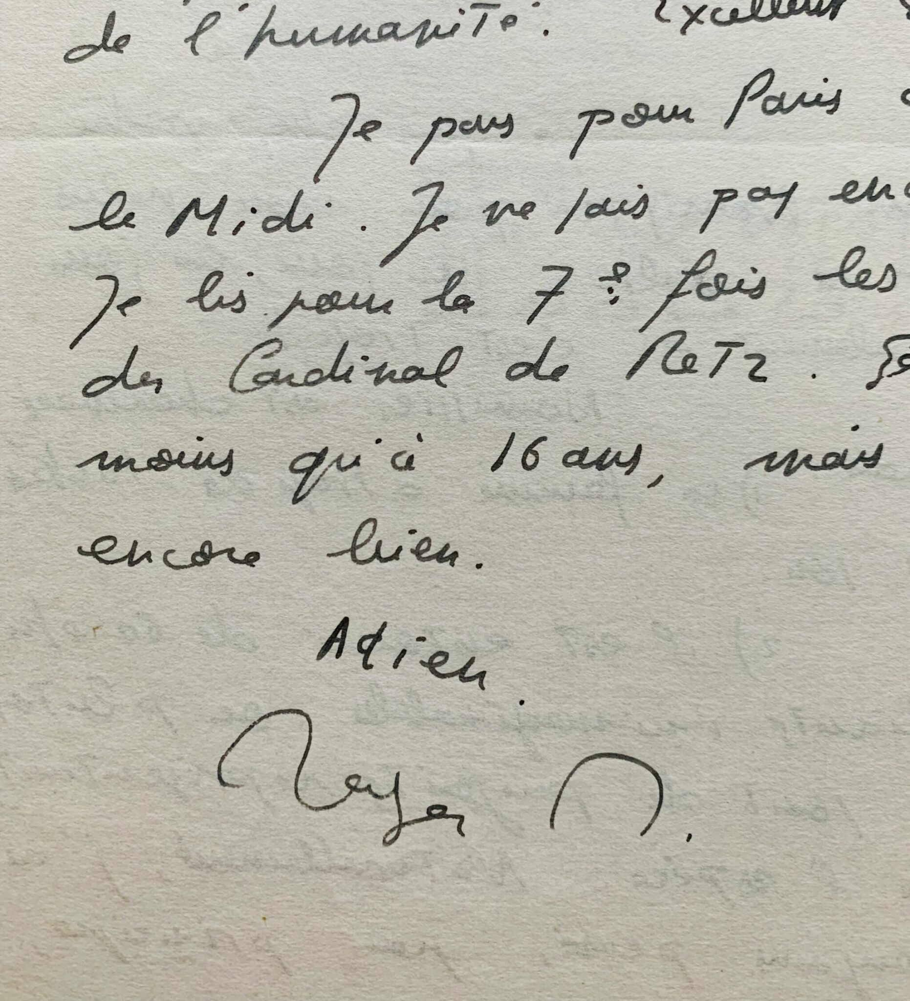 Truculente lettre de Roger Nimier à Jacques Chardonne après une visite à François Nourissier