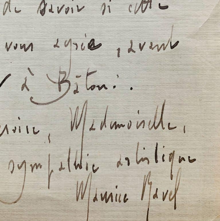 Maurice Ravel serait heureux de confier la direction d&rsquo;orchestre de Shéhérazade à Gabriel Pierné ou Rhené-Baton