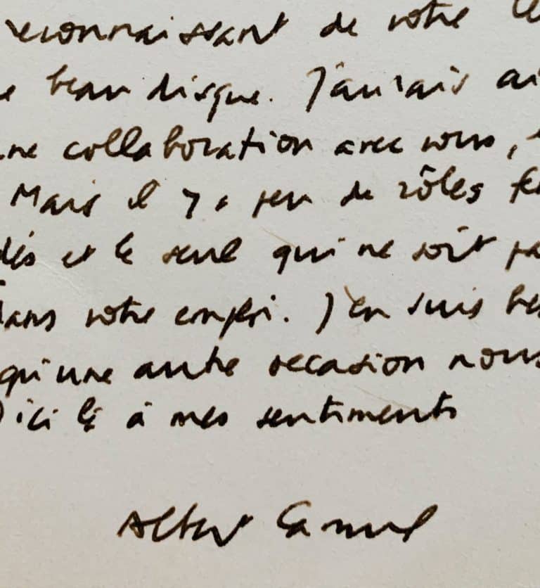 Albert Camus distribue les rôles des Possédés