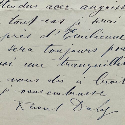 Raoul Dufy s'inquiète pour son épouse Émilienne et attends les événements de la guerre avec angoisse