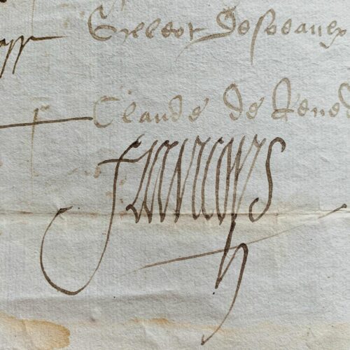 François d'Orléans-Longueville passe en revue sa compagnie, en 1543