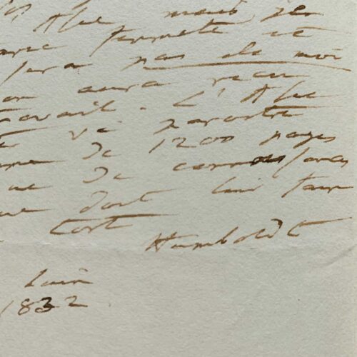 Humboldt s'inquiète de l'état de santé d'Abel-Rémusat