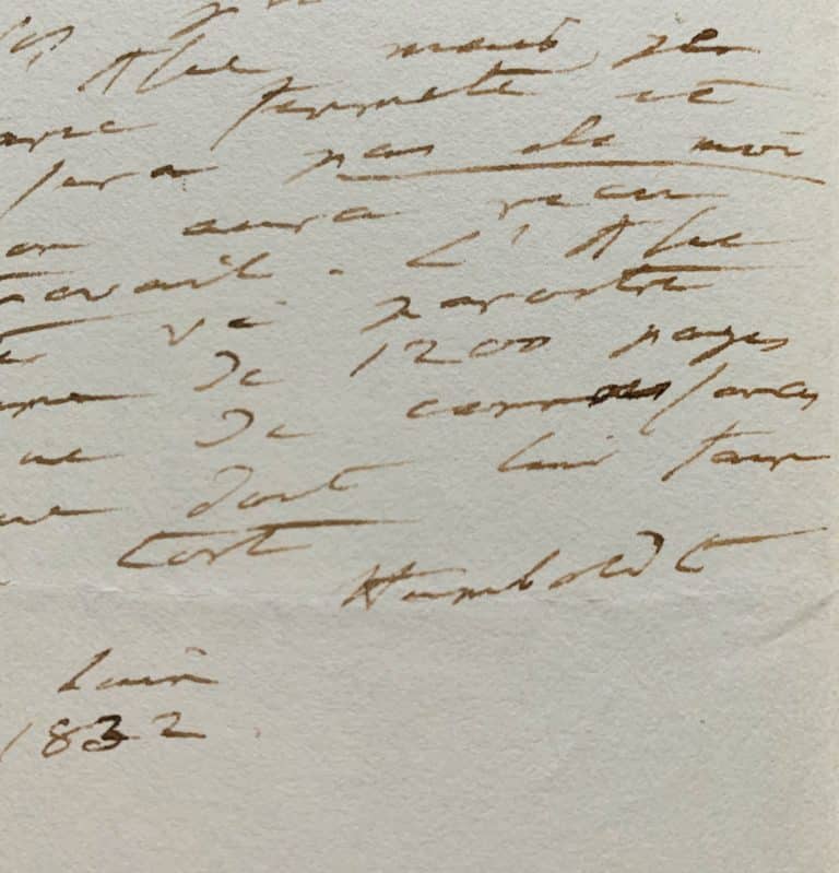 Humboldt s&rsquo;inquiète de l&rsquo;état de santé d&rsquo;Abel-Rémusat