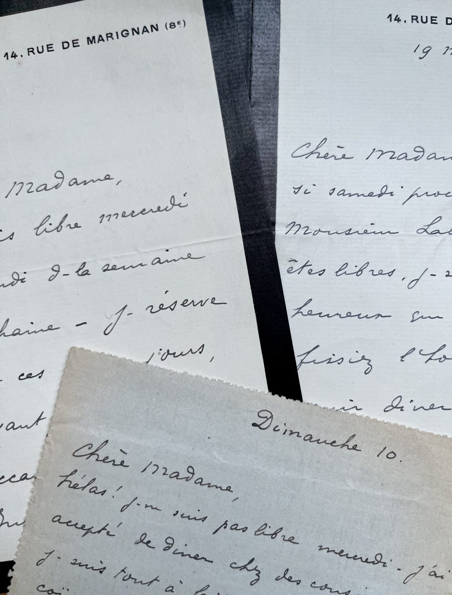 3 lettres de Pierre de Bréville à Mme Lalo – vue 2 3 lettres de Pierre de Bréville à Mme Lalo – vue 2
