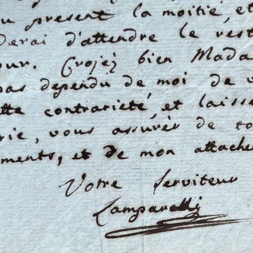 Le compositeur Antoine Lamparelli se fait l'intermédiaire pour le paiement d'un piano