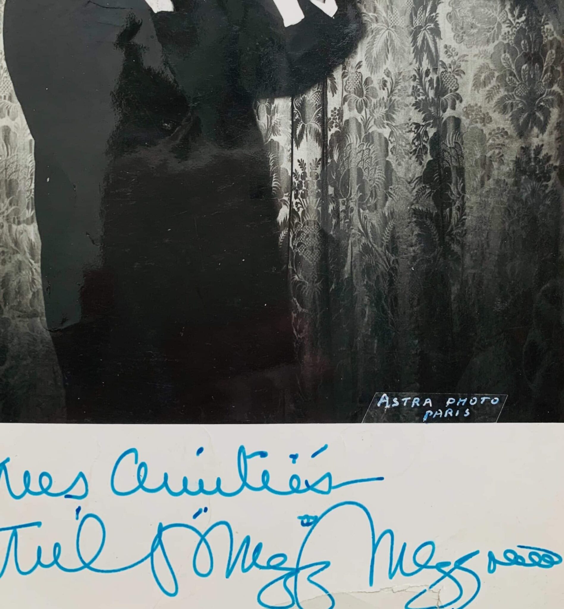 Photographie dédicacée du clarinettiste et saxophoniste américain de jazz, Mezz Mezzrow