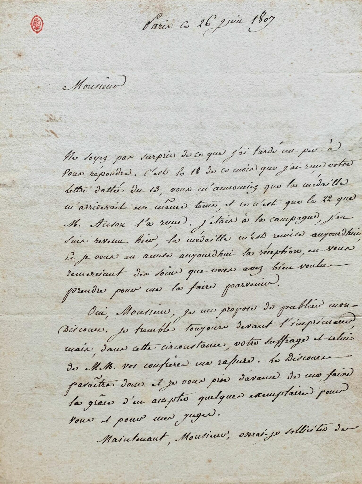 Etienne Vigée reçu à l'Académie de Montauban – vue 2 Etienne Vigée reçu à l'Académie de Montauban – vue 2