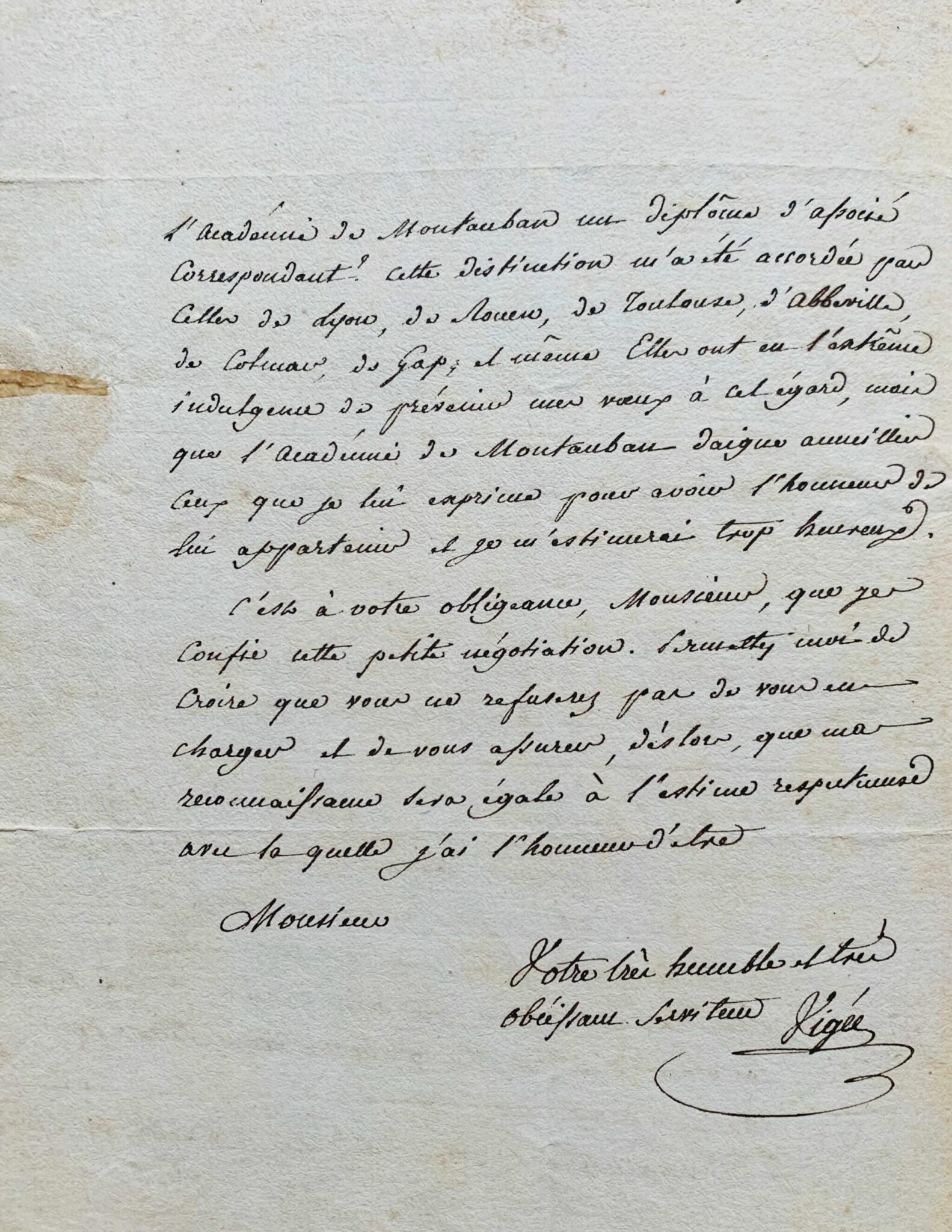 Etienne Vigée reçu à l'Académie de Montauban – vue 3 Etienne Vigée reçu à l'Académie de Montauban – vue 3