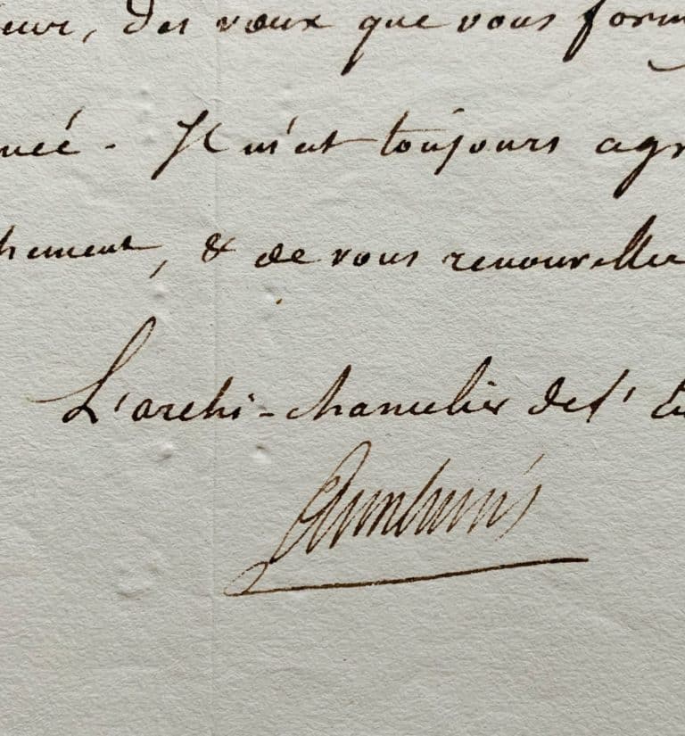 Les voeux de Cambacérès pour 1806