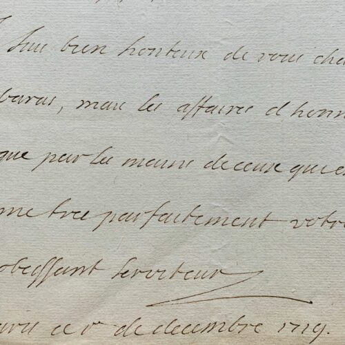 Deux longues lettres du duc du Maine au sujet de son conflit avec la duchesse de Saint-Aignan sur la possession de certaines terres