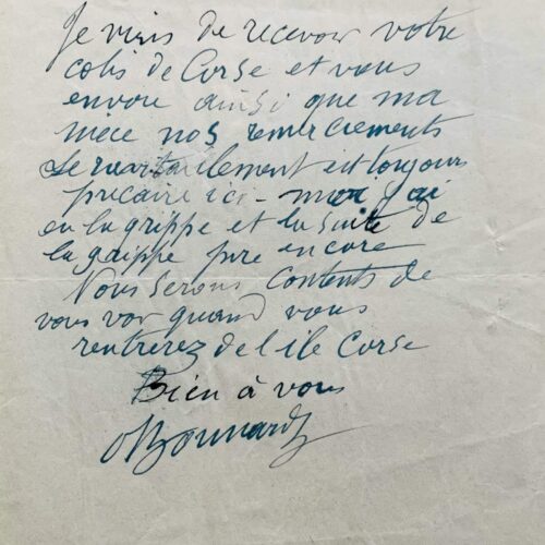 Pierre Bonnard touché par la grippe et les problèmes de ravitaillement
