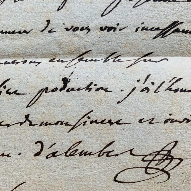 D&rsquo;Alembert remet un manuscrit et propose de discuter de sa « singulière production »