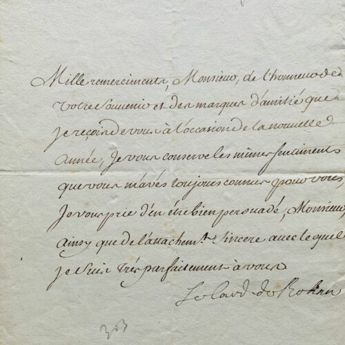 Les voeux du cardinal de Rohan pour 1731 – vue 2