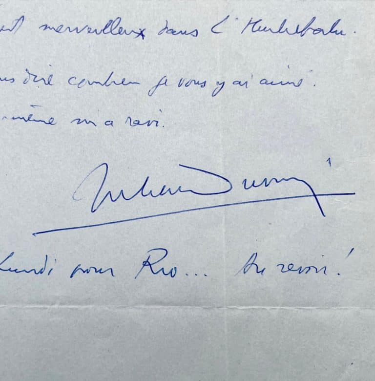 Les chaudes félicitations de Julien Duvivier à Paul Meurisse pour son rôle dans l&rsquo;Hurluberlu d&rsquo;Anouilh