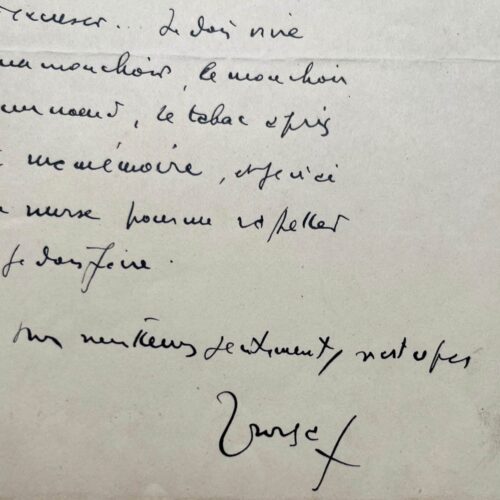 Amusante lettre de Jean Lurçat écrite de Villa Seurat
