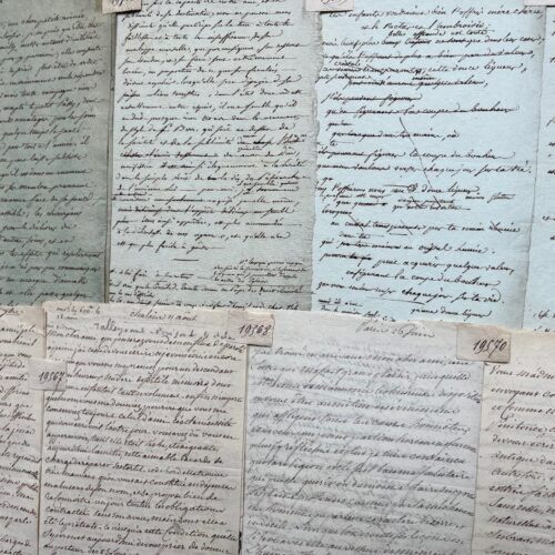 Ensemble de 8 documents du littérateur angevin Jean-Pierre Gallais