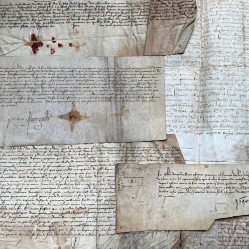 5 chartes du XVe siècle de la famille d’Erquinvillers, originaire du Beauvais