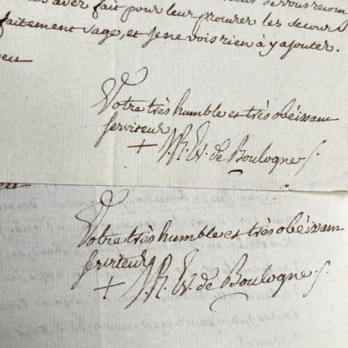 2 lettres de Jean-René Asseline, dernier évêque de Boulogne, exilé en Allemagne
