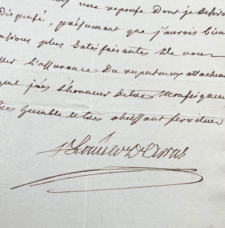 3 lettres de l&rsquo;évêque d’Arras, Mgr de Conzié, en exil avec le comte d’Artois
