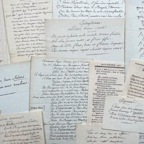 14 pièces manuscrites de (et autour) du dramaturge Jean-François Guichard