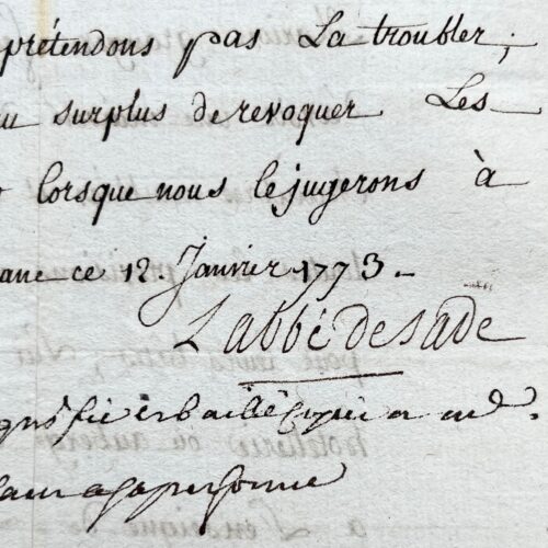 L’abbé de Sade donne la permission de tenir cabaret et hôtellerie à Saumane