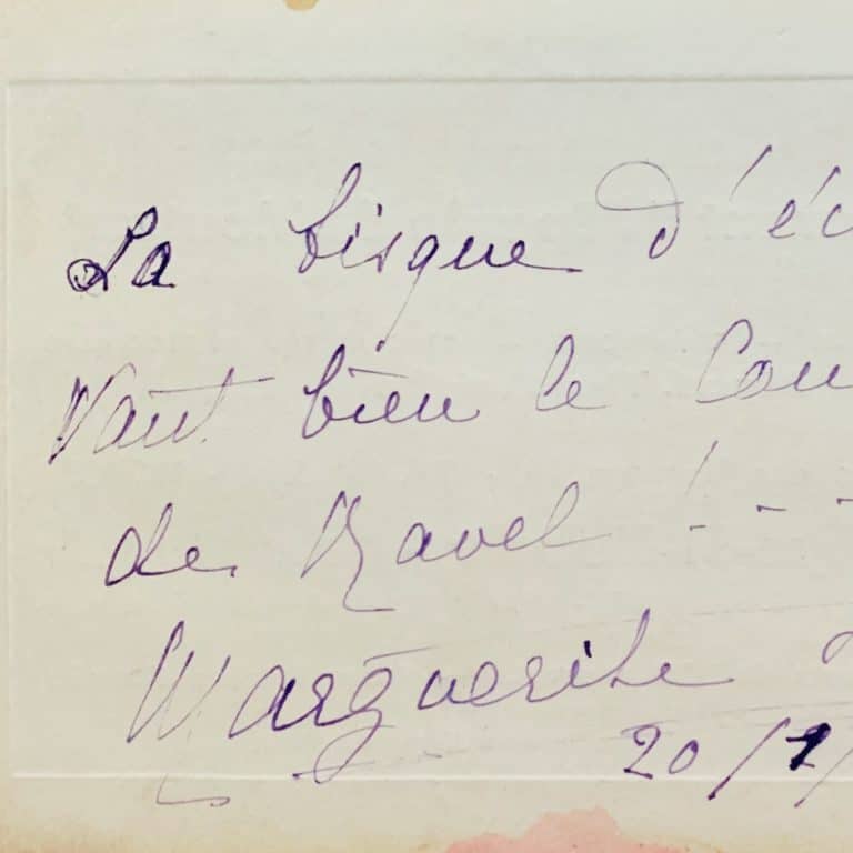 Marguerite Long compare la bisque d&rsquo;écrevisses au concerto en sol de Ravel