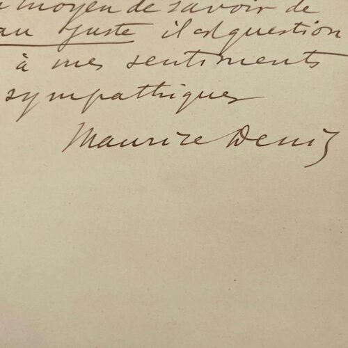 Maurice Denis fait le point sur sa production de gravures