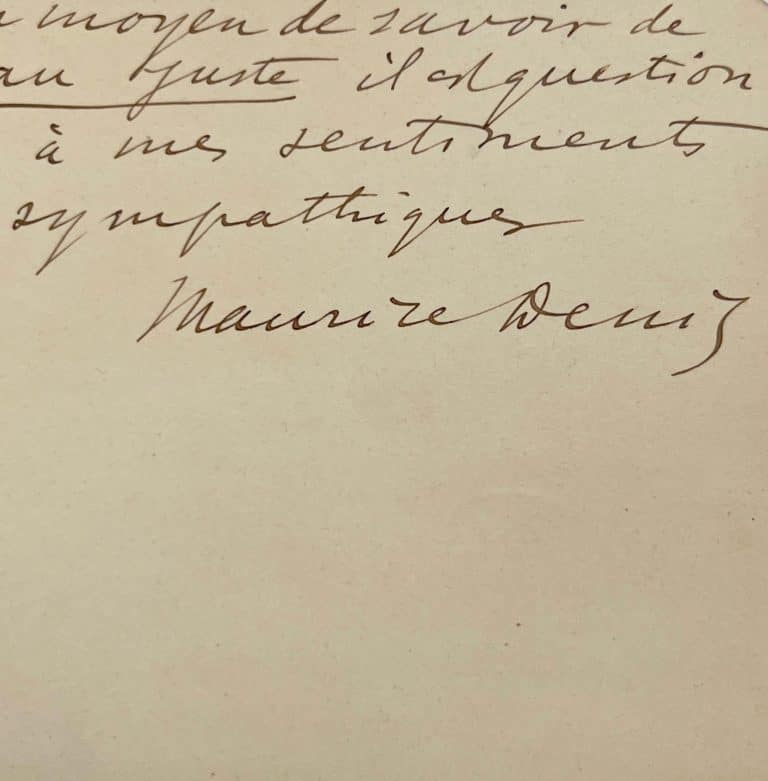 Maurice Denis fait le point sur sa production de gravures