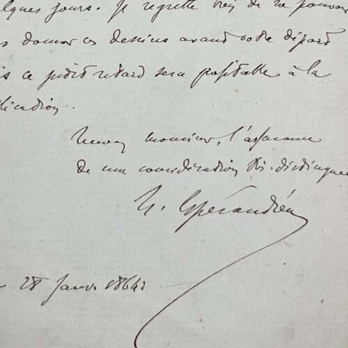 Lettre de l'architecte Espérandieu sur Notre-Dame-de-la-Garde, la "Bonne-mère", à Marseille