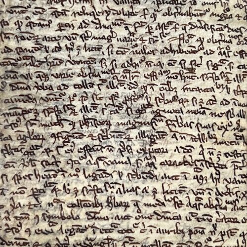 Feuillet manuscrit du XVe siècle, extrait d'un traité théologique de l'Ordre des Frères Prêcheurs
